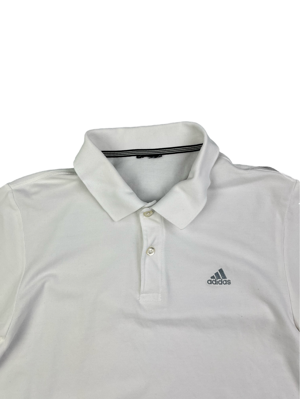 Adidas Vintage Poloshirt Y2K Weiß L