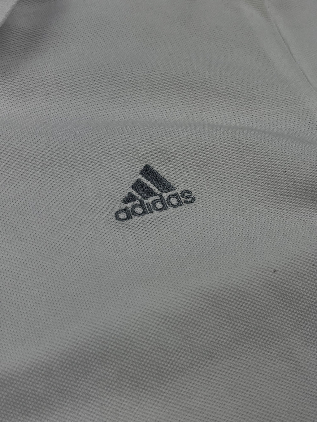 Adidas Vintage Poloshirt Y2K Weiß L