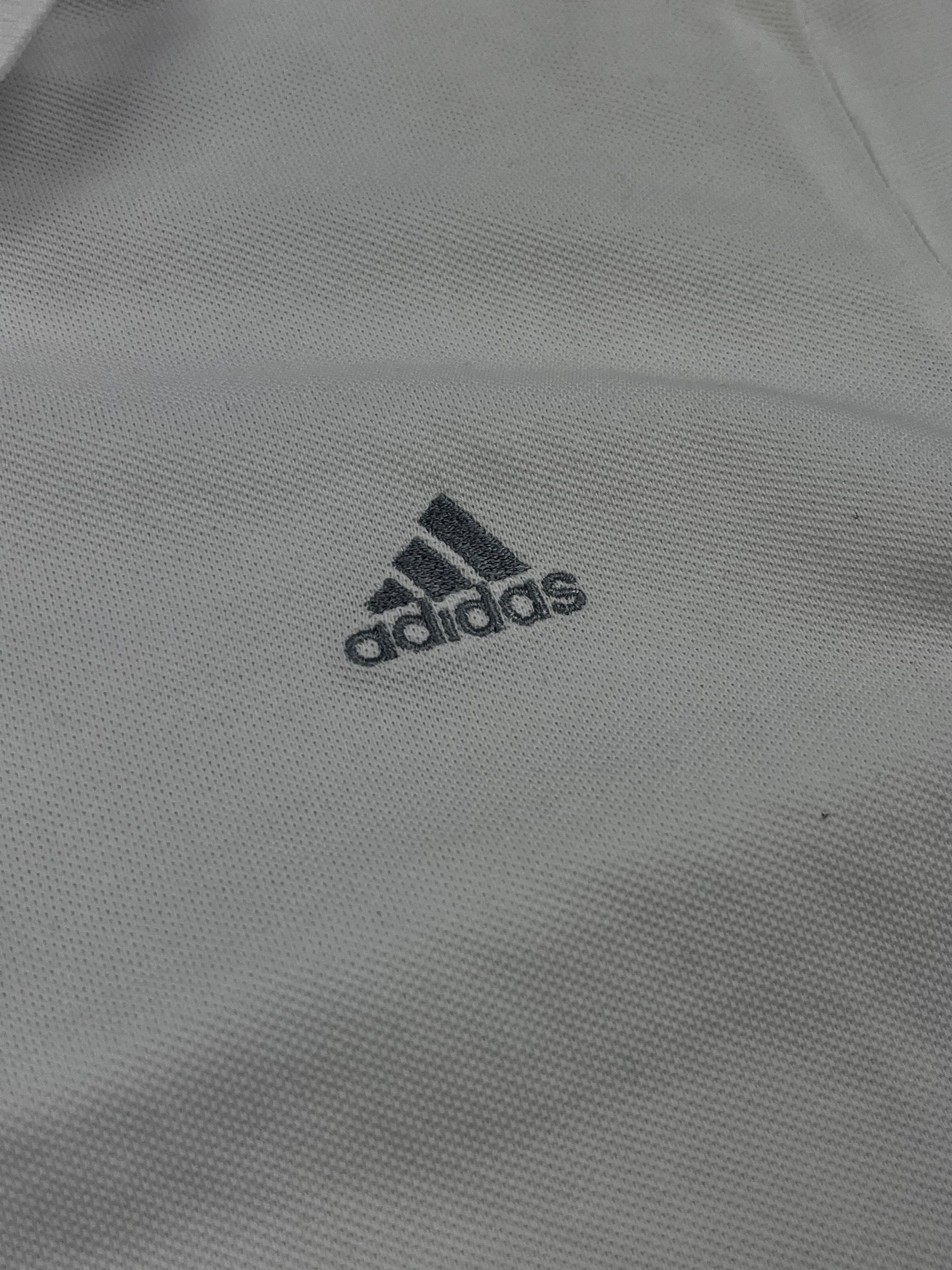 Adidas Vintage Poloshirt Y2K Weiß L
