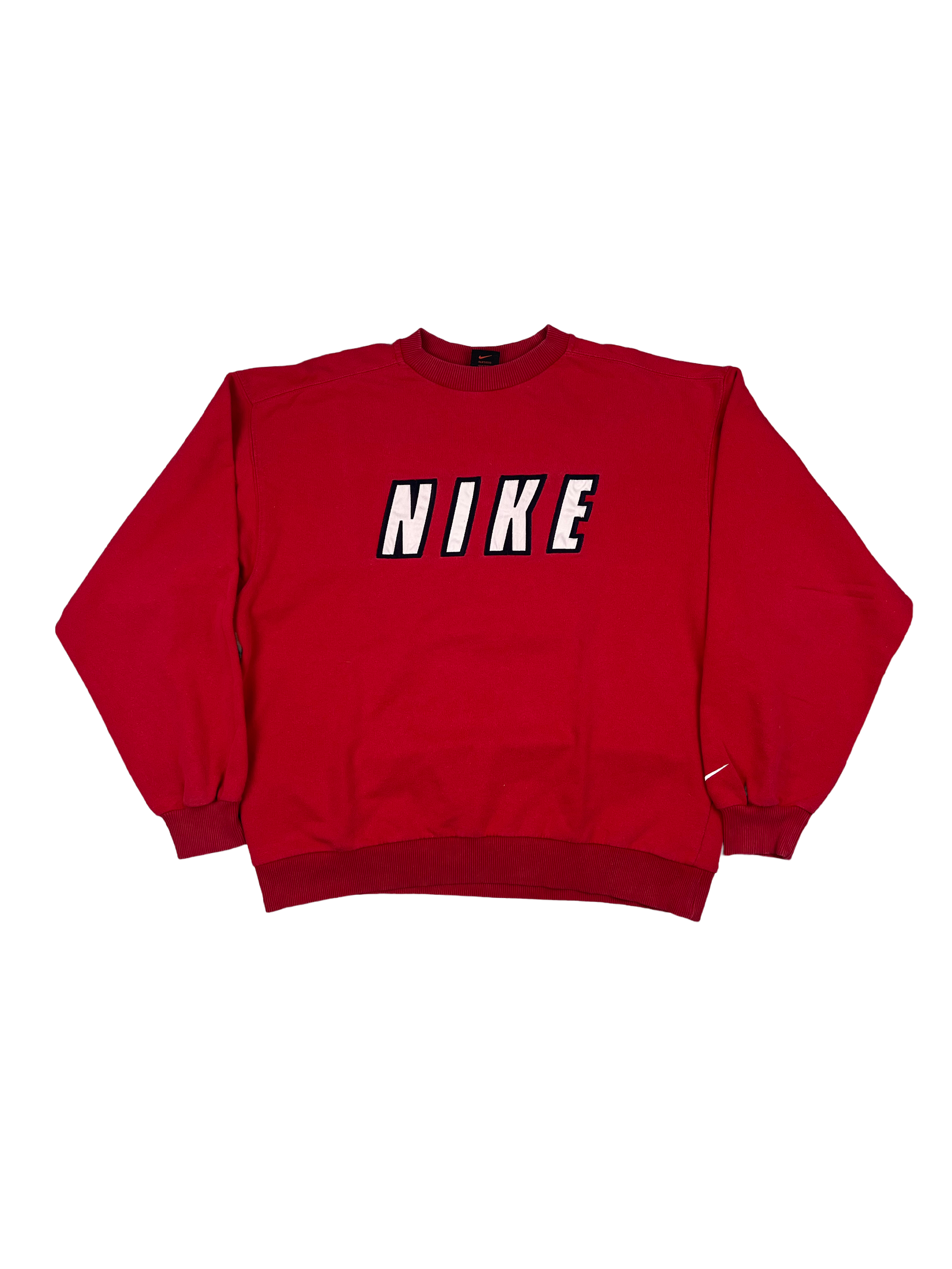 Nike Vintage Sweater Spellout 00s Rot L