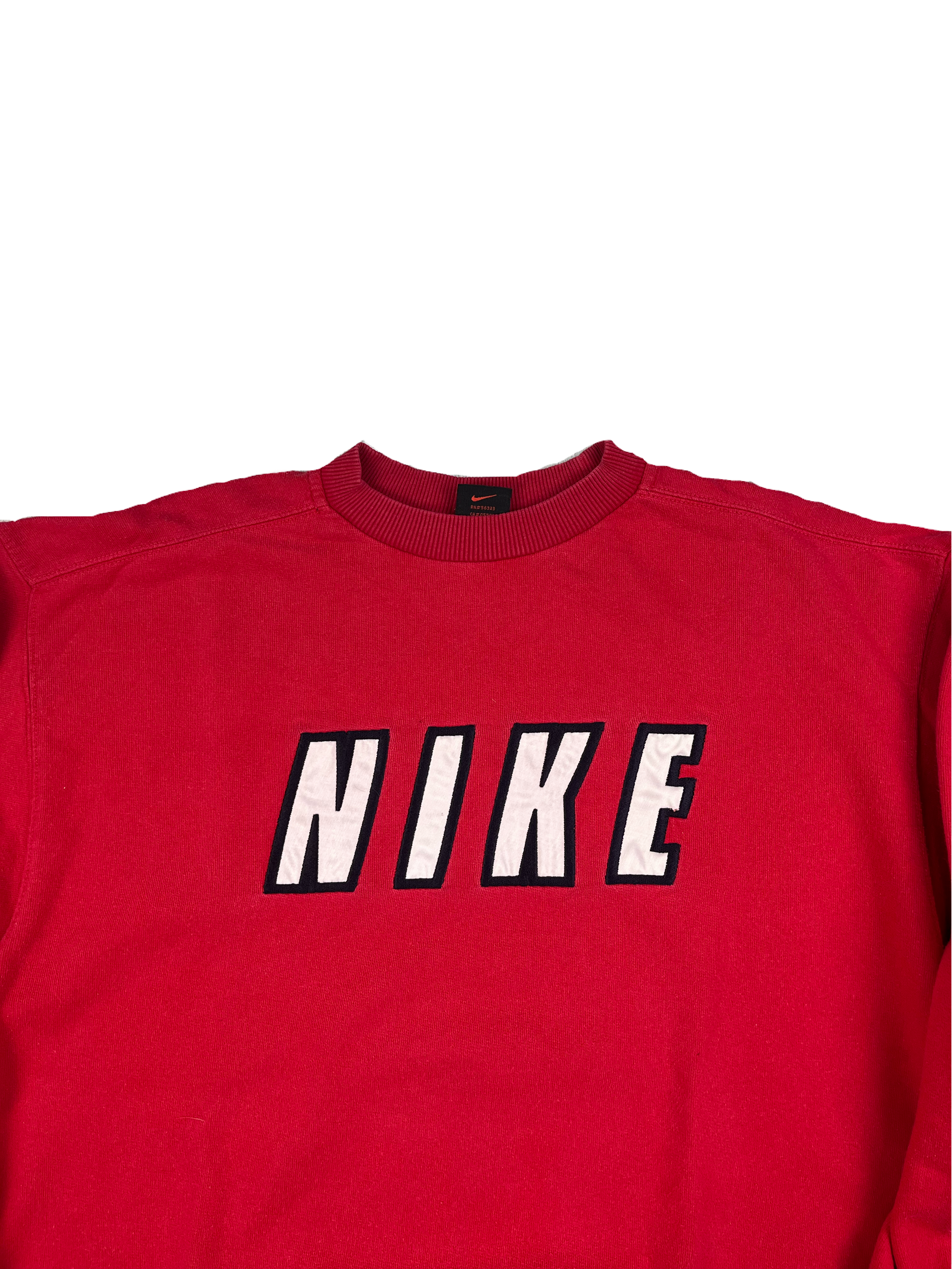 Nike Vintage Sweater Spellout 00s Rot L