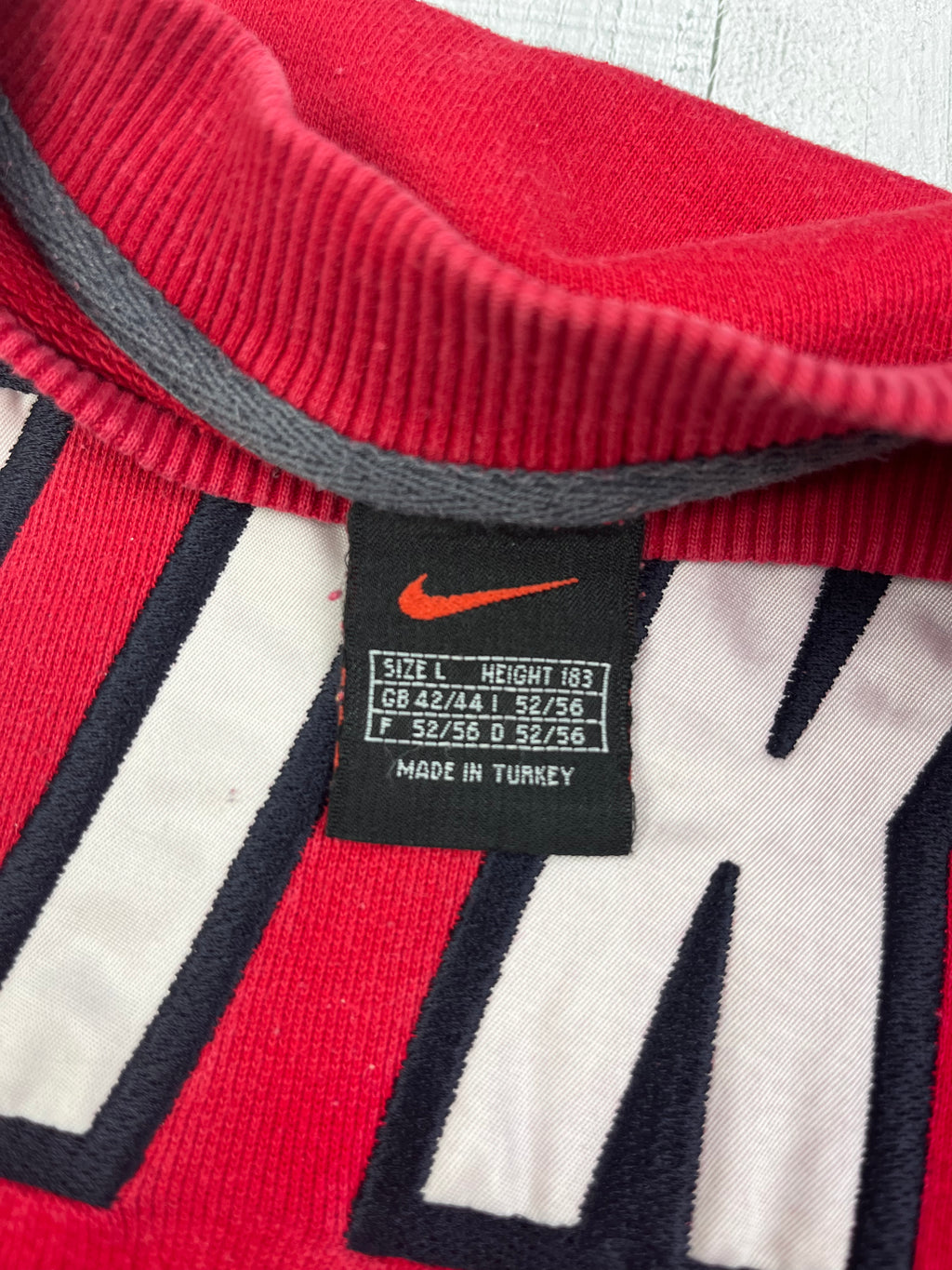 Nike Vintage Sweater Spellout 00s Rot L