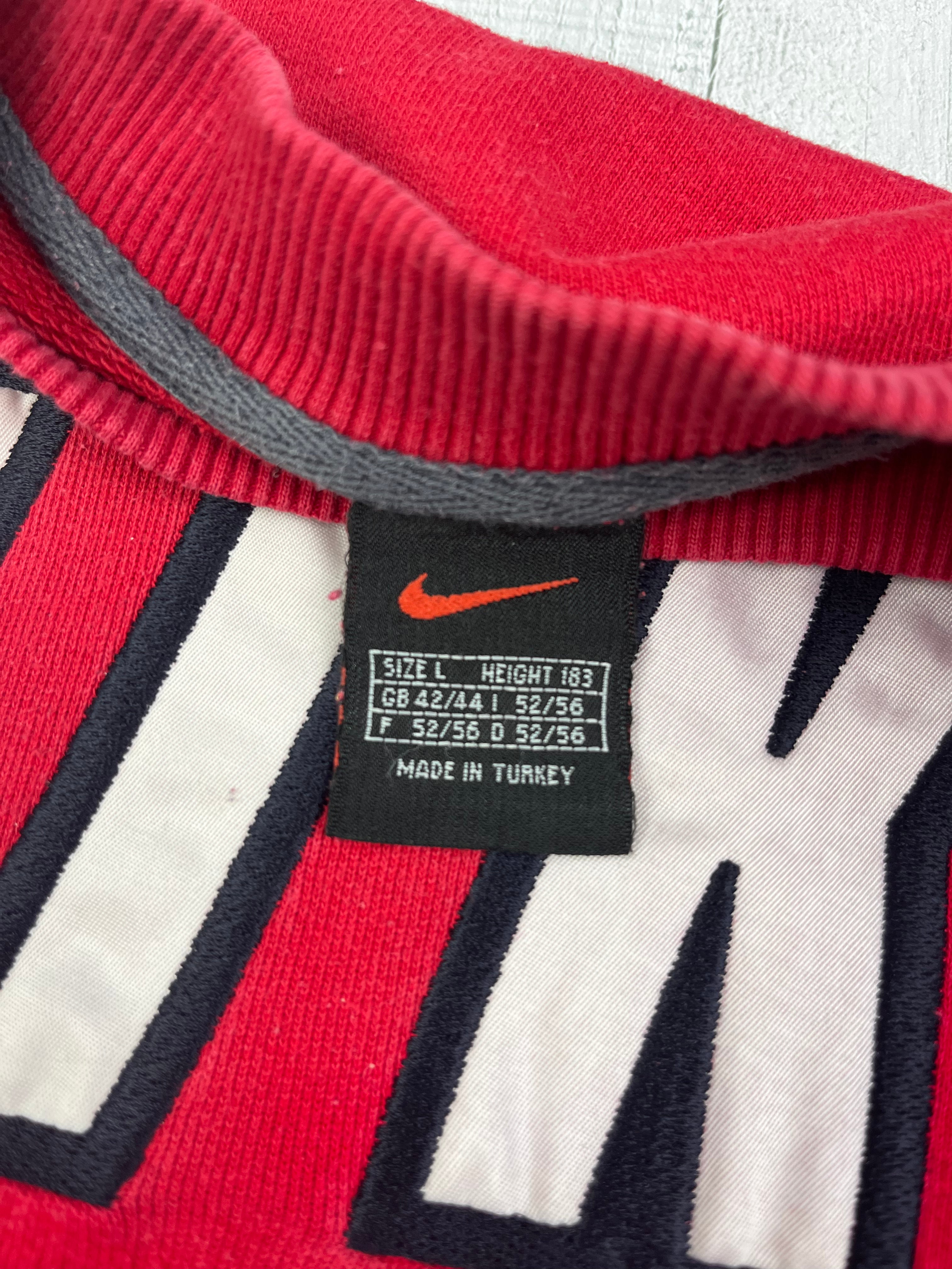 Nike Vintage Sweater Spellout 00s Rot L