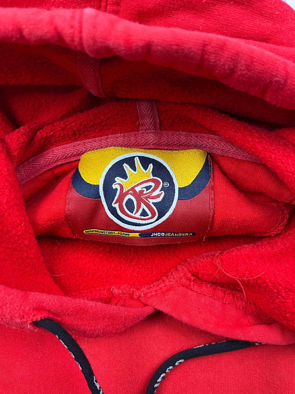 JNCO Vintage Hoodie Bestickt 90s Retro Selten Rot XL