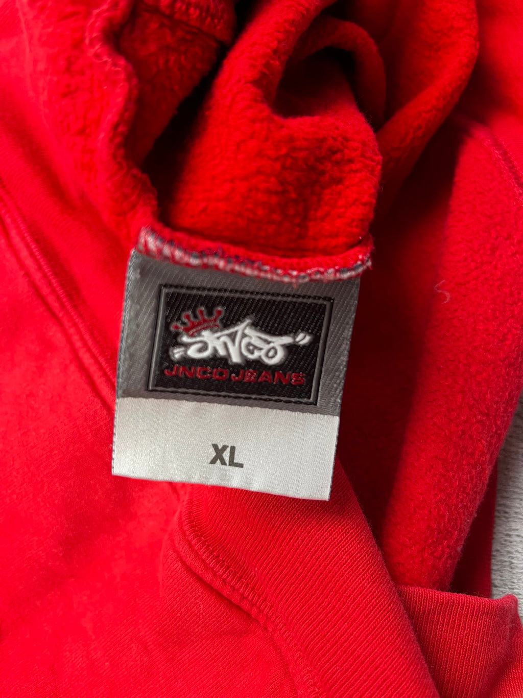 JNCO Vintage Hoodie Bestickt 90s Retro Selten Rot XL