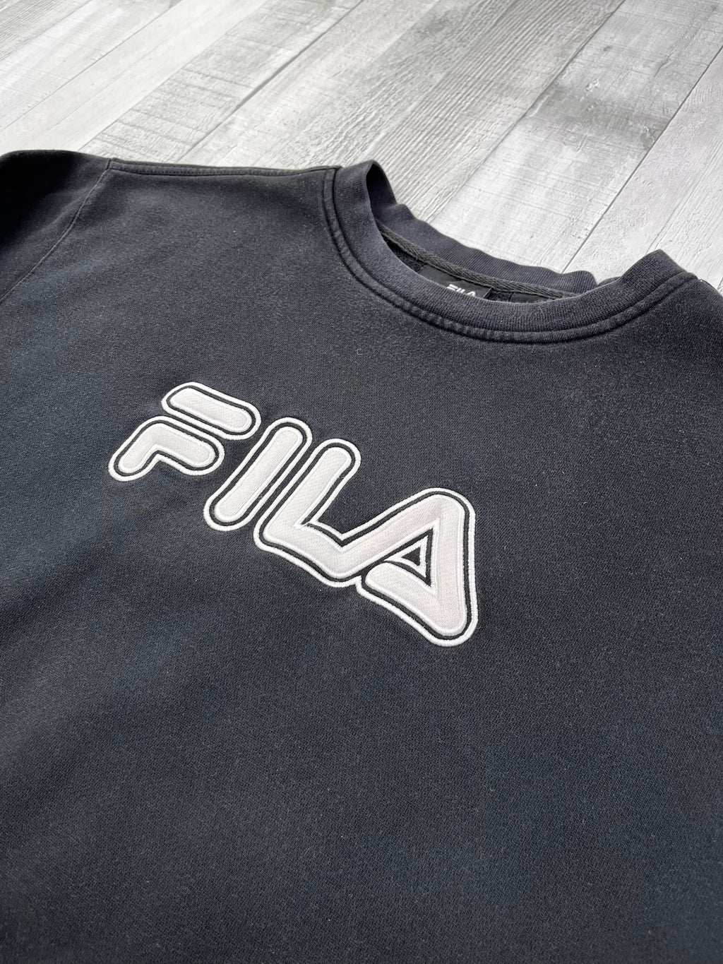 Fila Vintage Sweater Y2K 00s Schwarz L