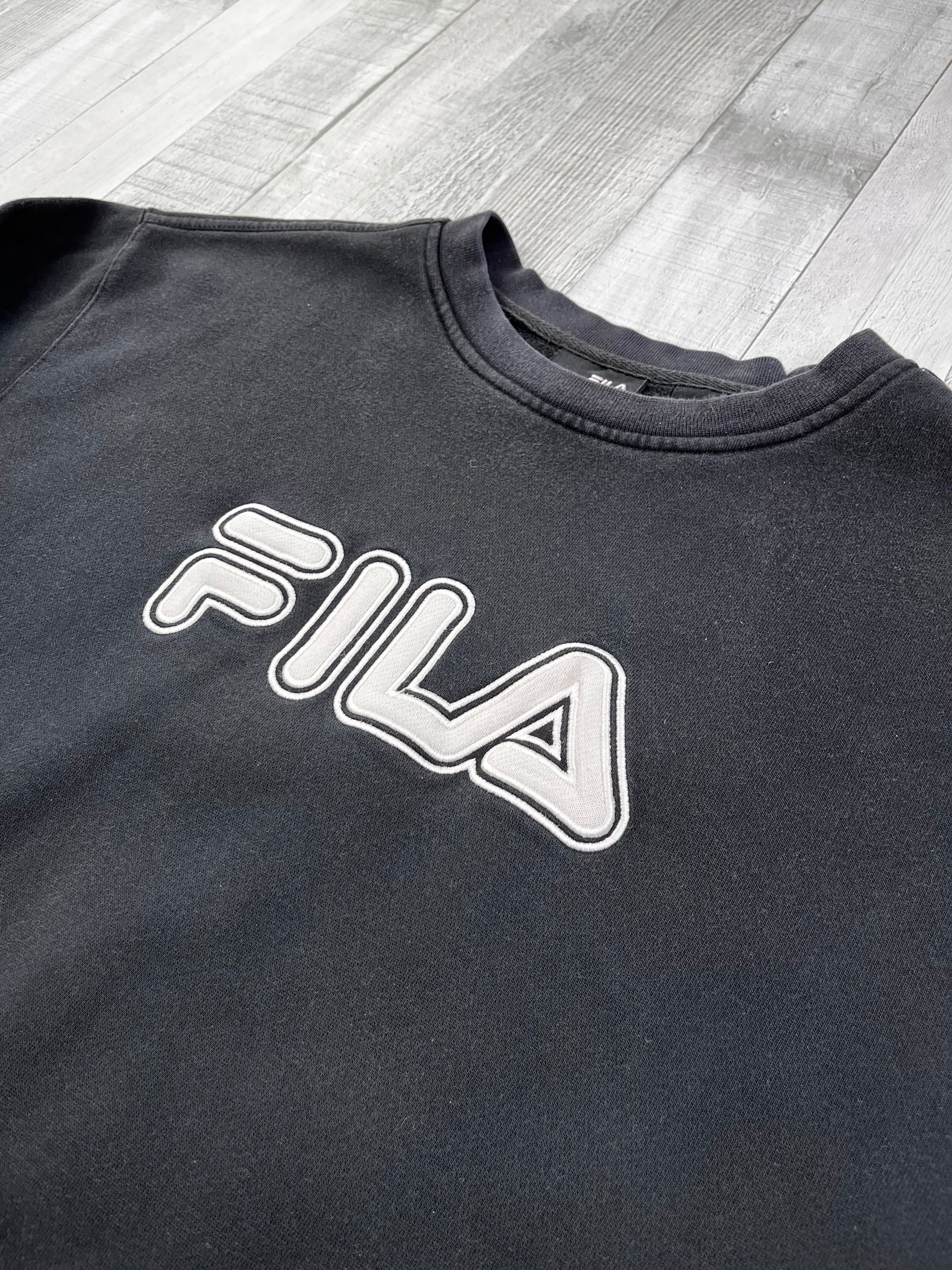 Fila Vintage Sweater Y2K 00s Schwarz L