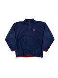 Fila Vintage Pullover Fleece Zip Y2K Dunkelblau L