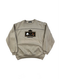 Vintage Sweater Bulldog Bestickt 90s Beige M