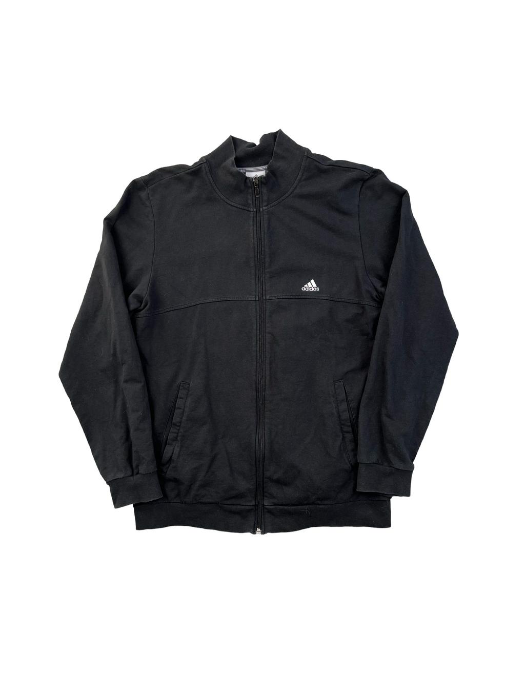 Adidas Vintage Pullover Zip Y2K 2000s Schwarz M