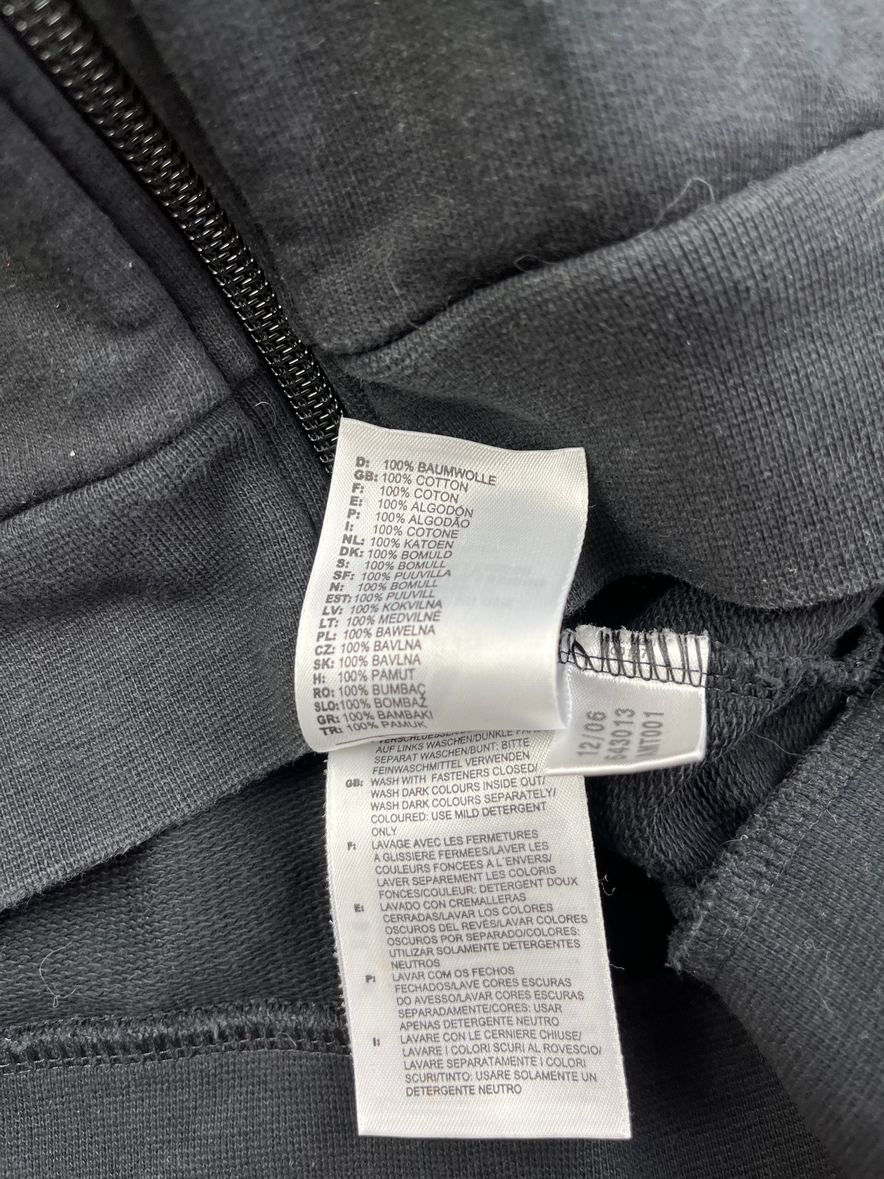 Adidas Vintage Pullover Zip Y2K 2000s Schwarz M