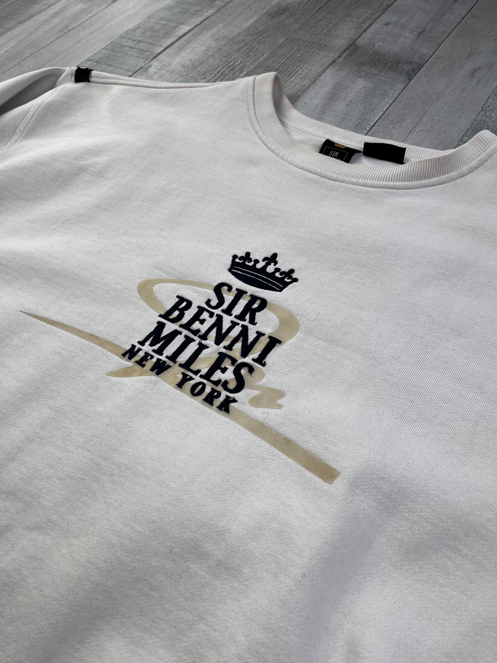 Sir Benni Miles Vintage Sweater Y2K 2000s Weiß XL