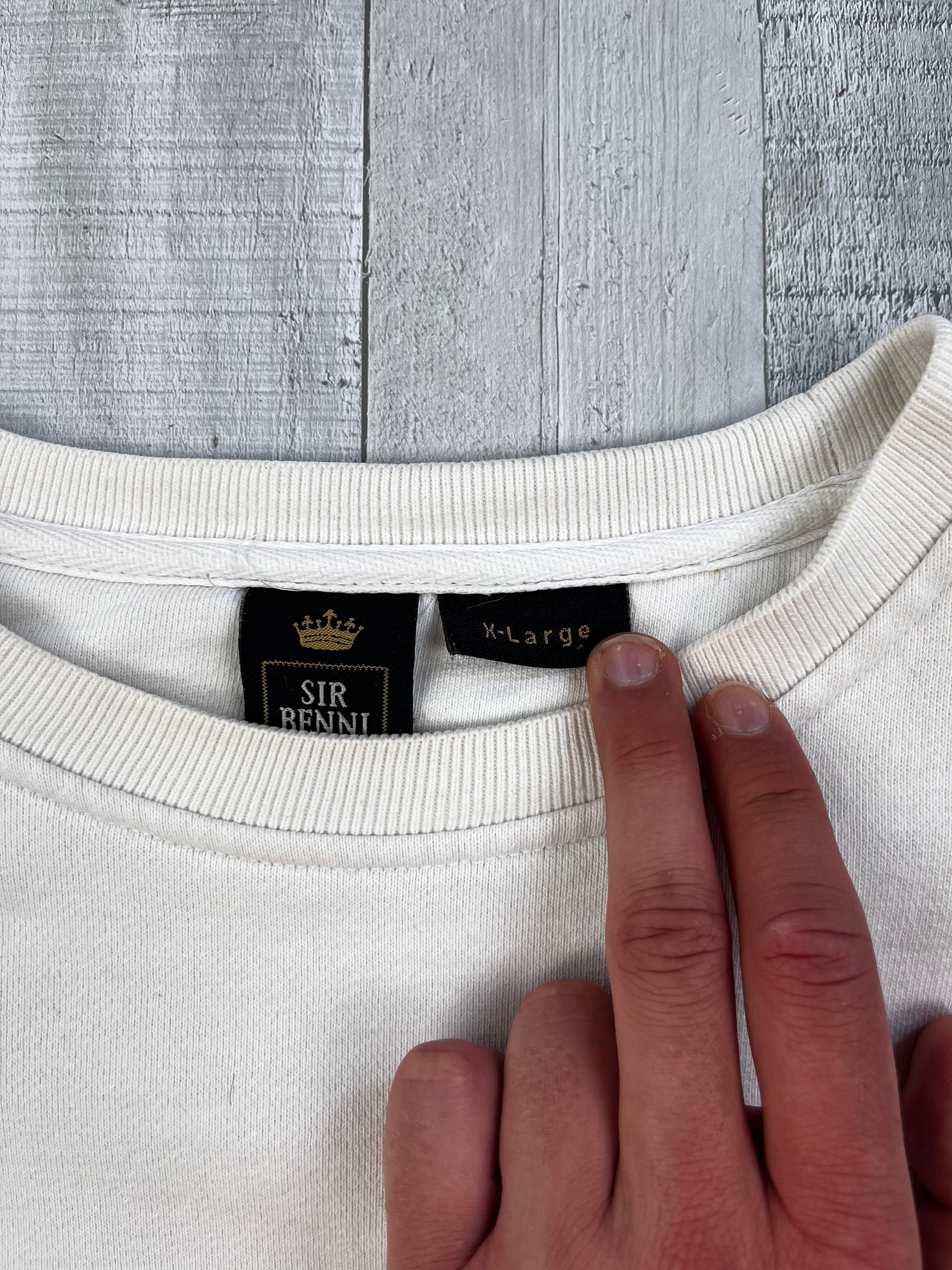 Sir Benni Miles Vintage Sweater Y2K 2000s Weiß XL