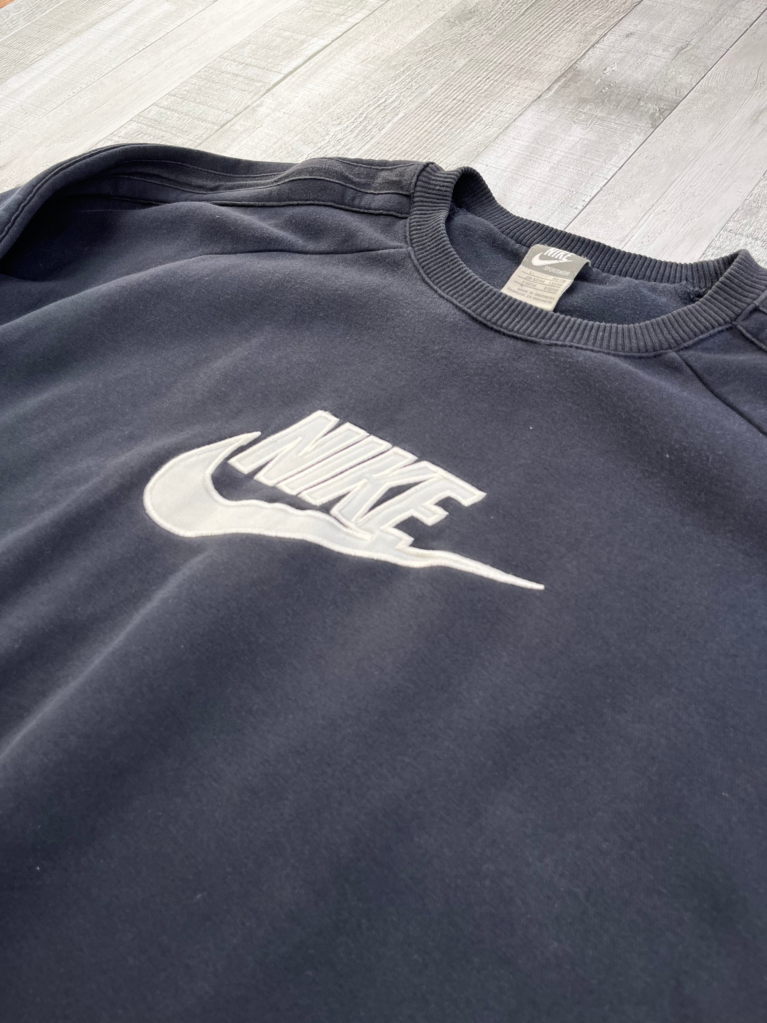 Nike Vintage Sweater Y2K 2000s Dunkelblau L