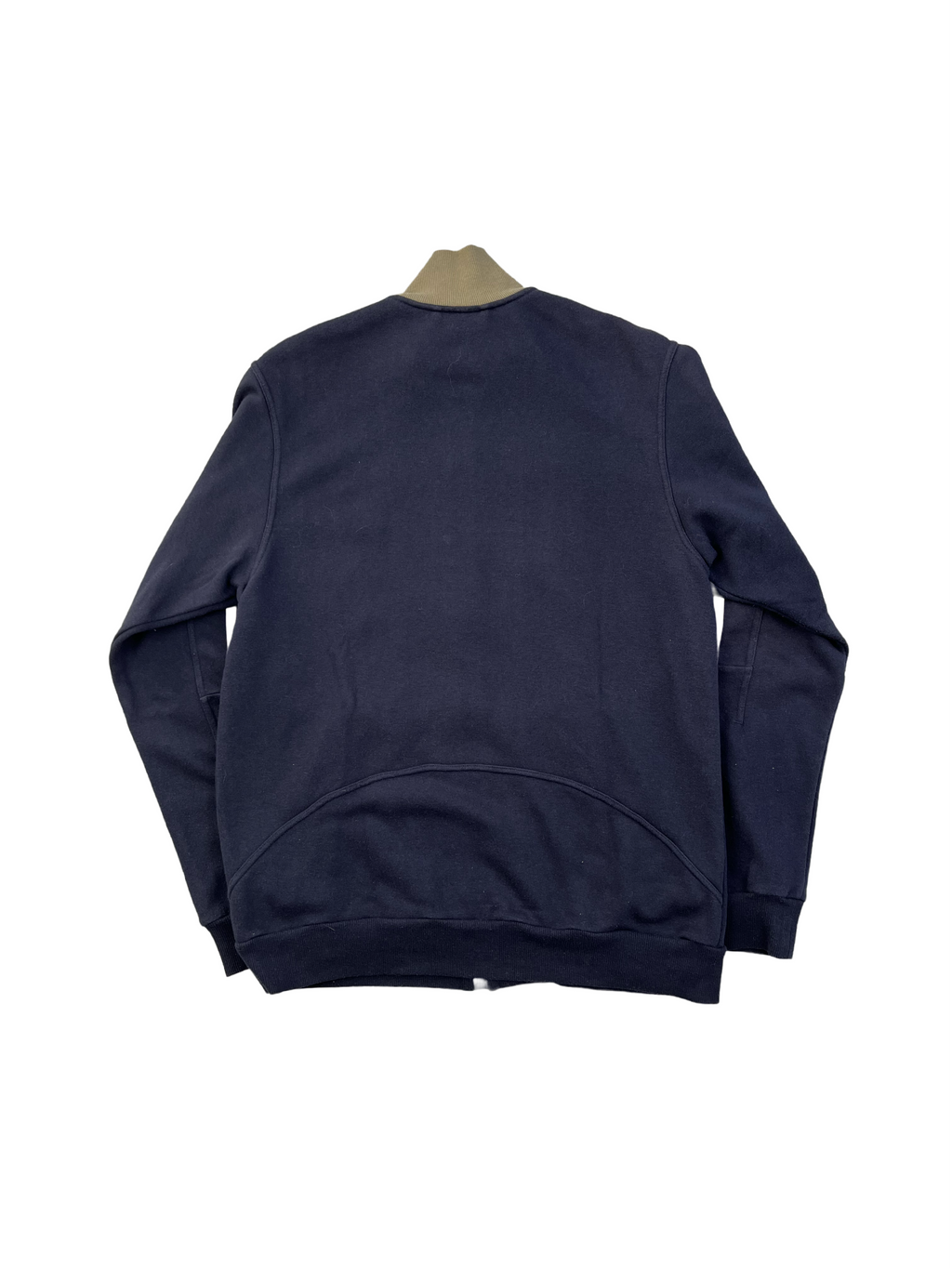 Adidas Vintage Pullover Zipper Y2K 2000s Beige Dunkelblau S