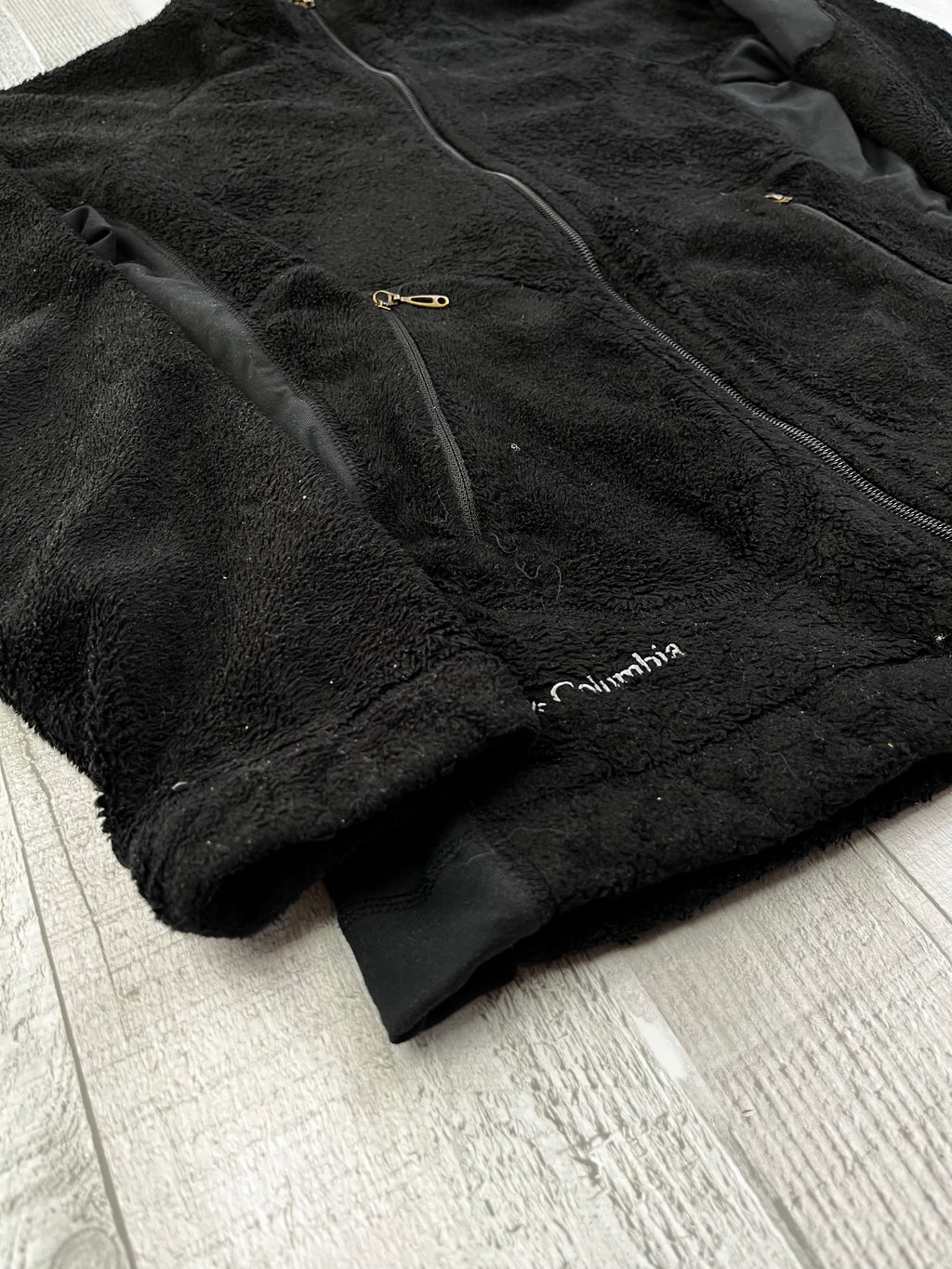 Columbia Titan Fleecejacke Plüsch Schwarz S