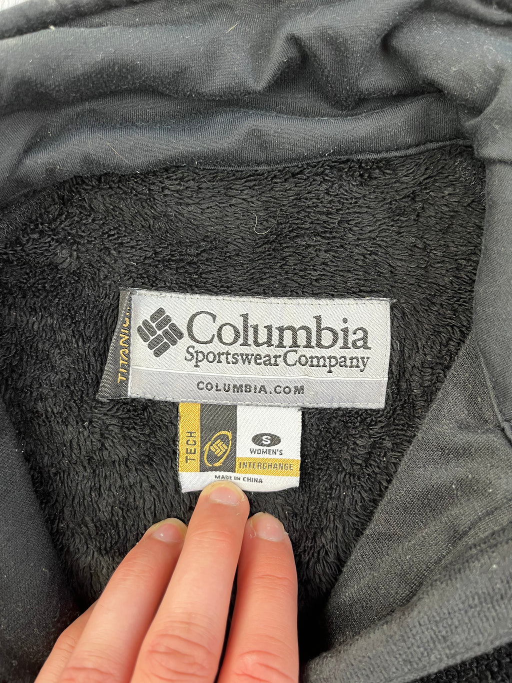 Columbia Titan Fleecejacke Plüsch Schwarz S