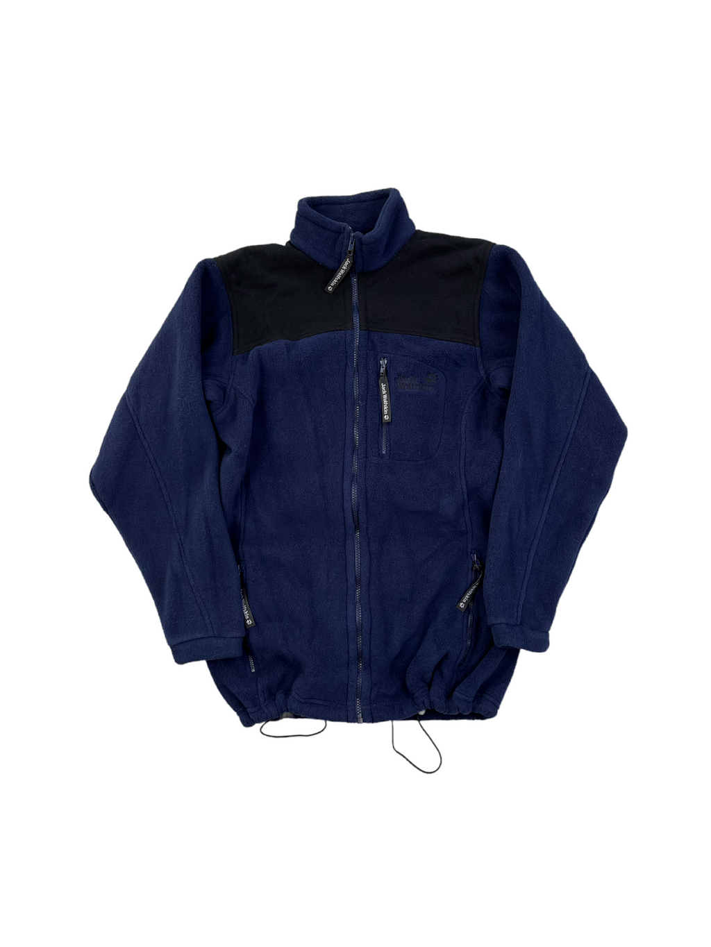 Jack Wolfskin Vintage Fleecejacke Y2K Wie Neu Lila Schwarz S