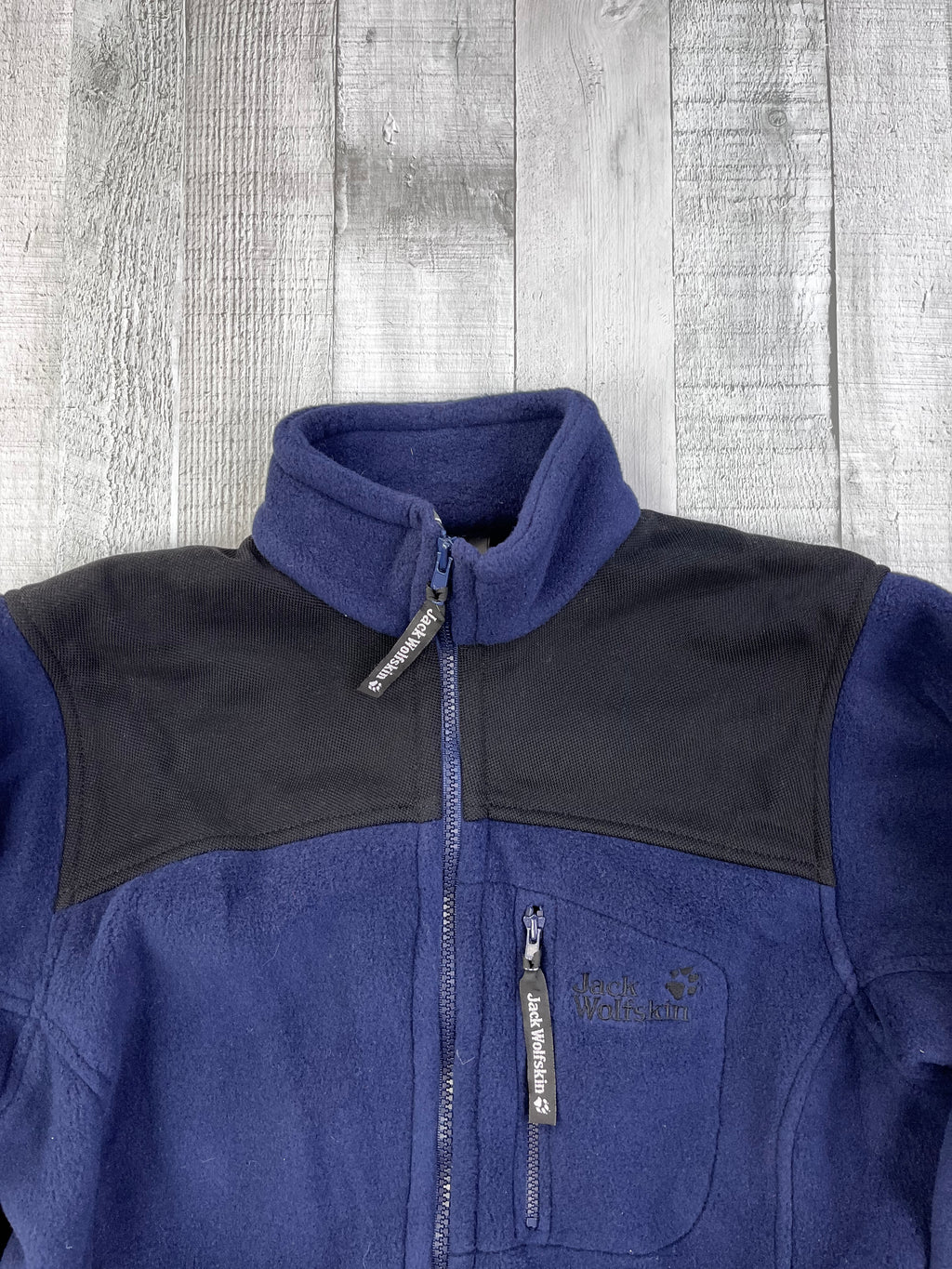 Jack Wolfskin Vintage Fleecejacke Y2K Wie Neu Lila Schwarz S