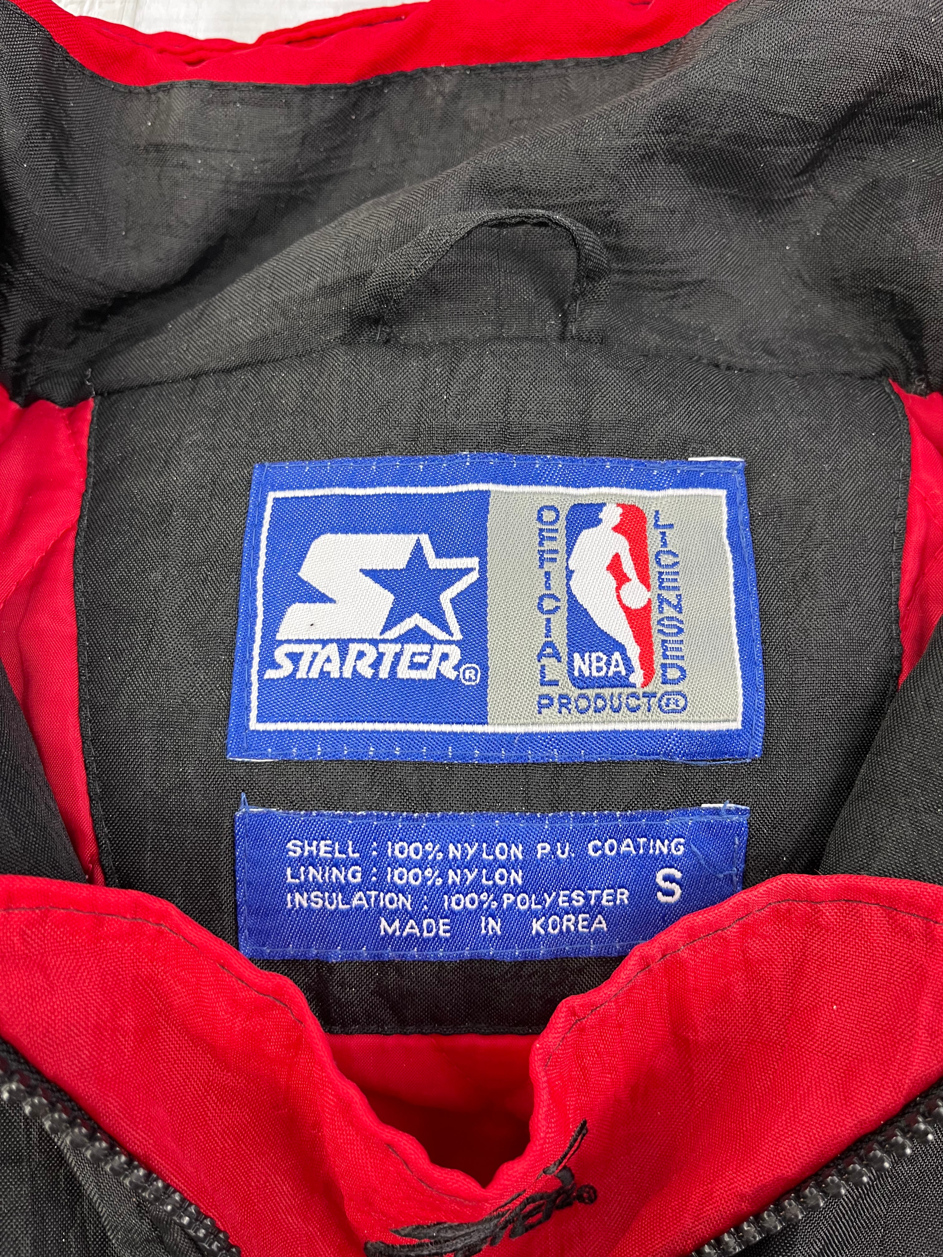 Starter NBA Vintage Windbreaker Miami Heats Oversize 90s Schwarz Rot S