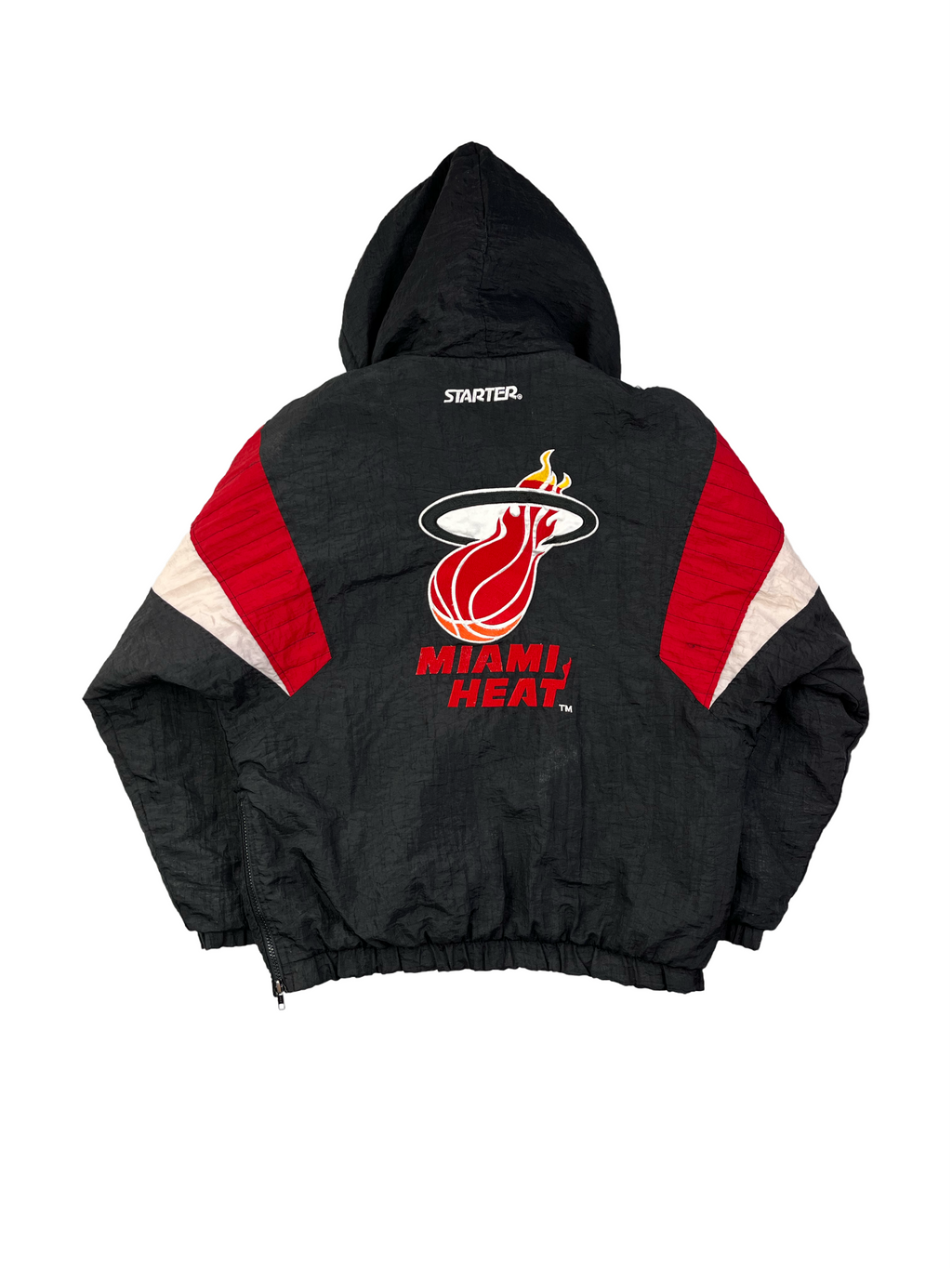 Starter NBA Vintage Windbreaker Miami Heats Oversize 90s Schwarz Rot S