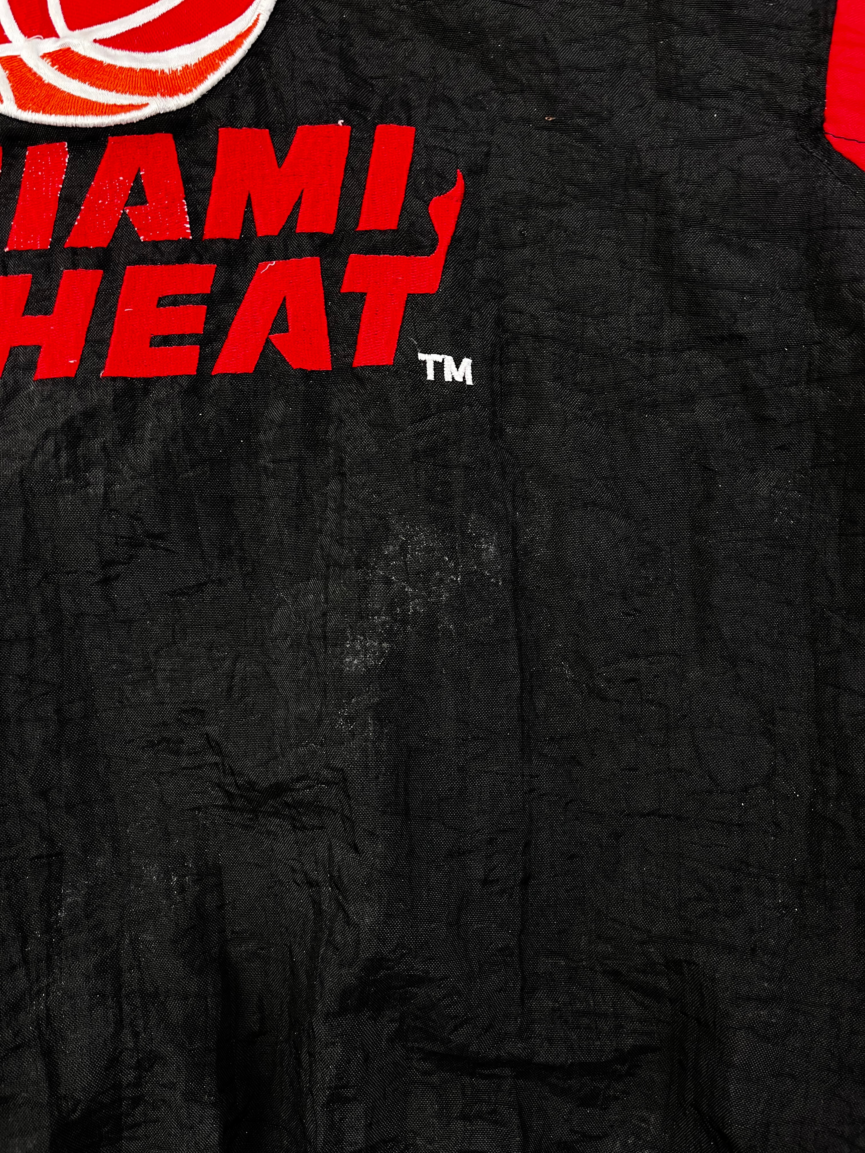 Starter NBA Vintage Windbreaker Miami Heats Oversize 90s Schwarz Rot S