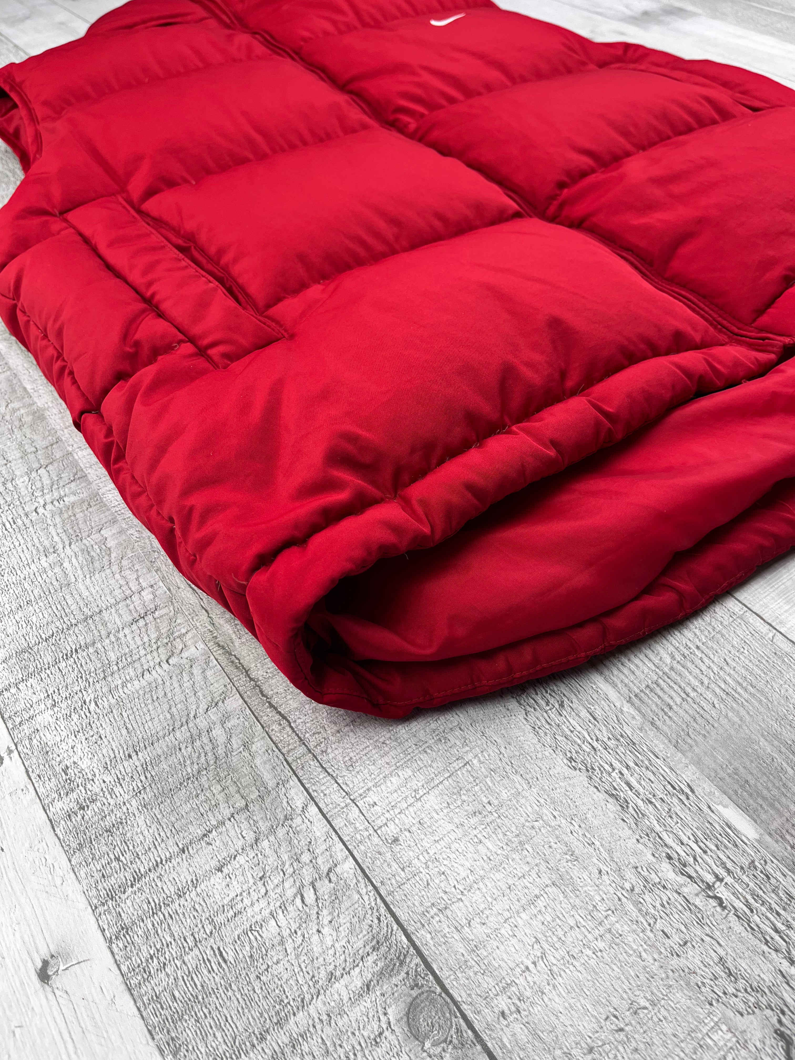 Nike Vintage Daunenweste Y2K Rot M