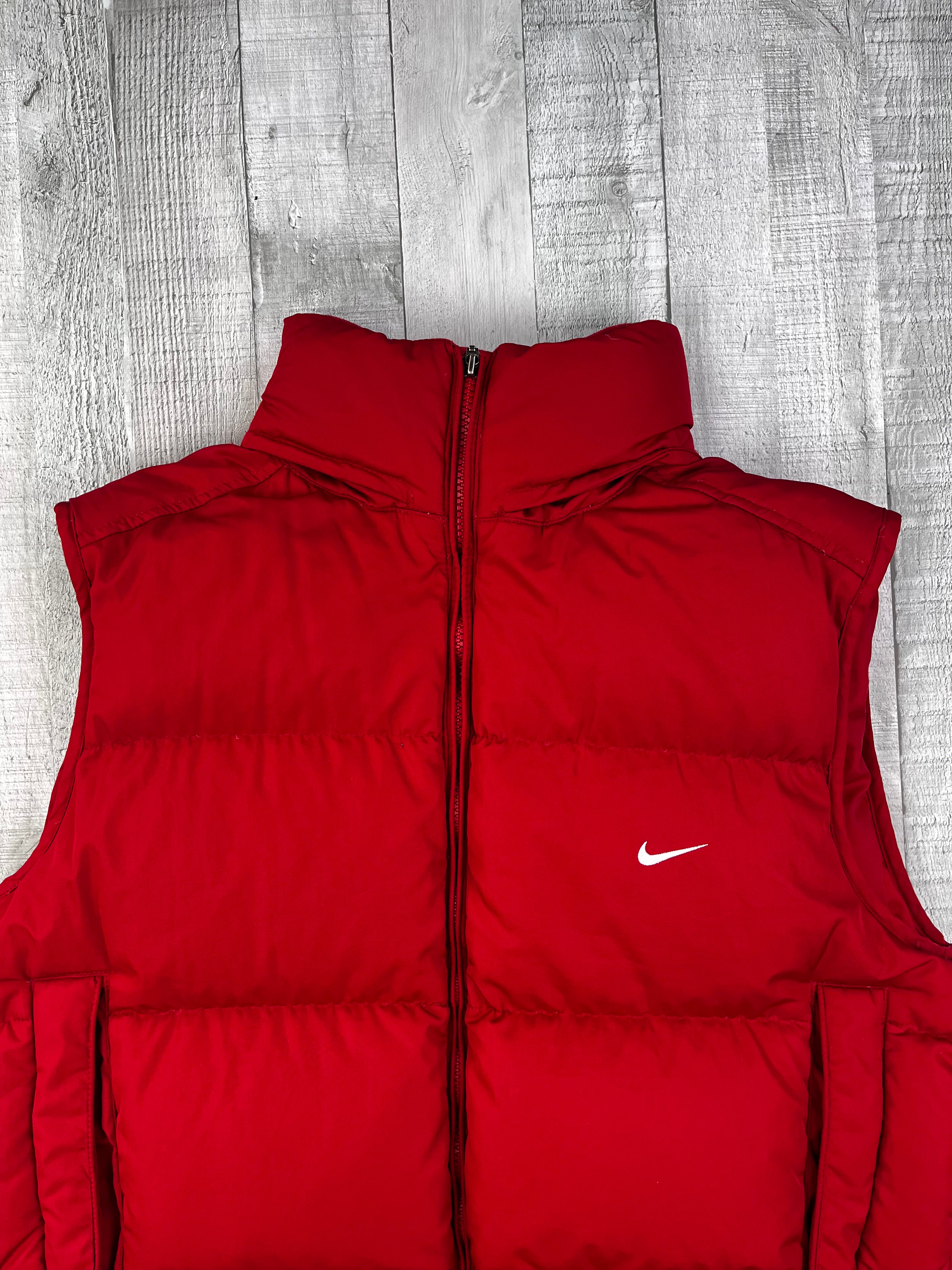 Nike Vintage Daunenweste Y2K Rot M