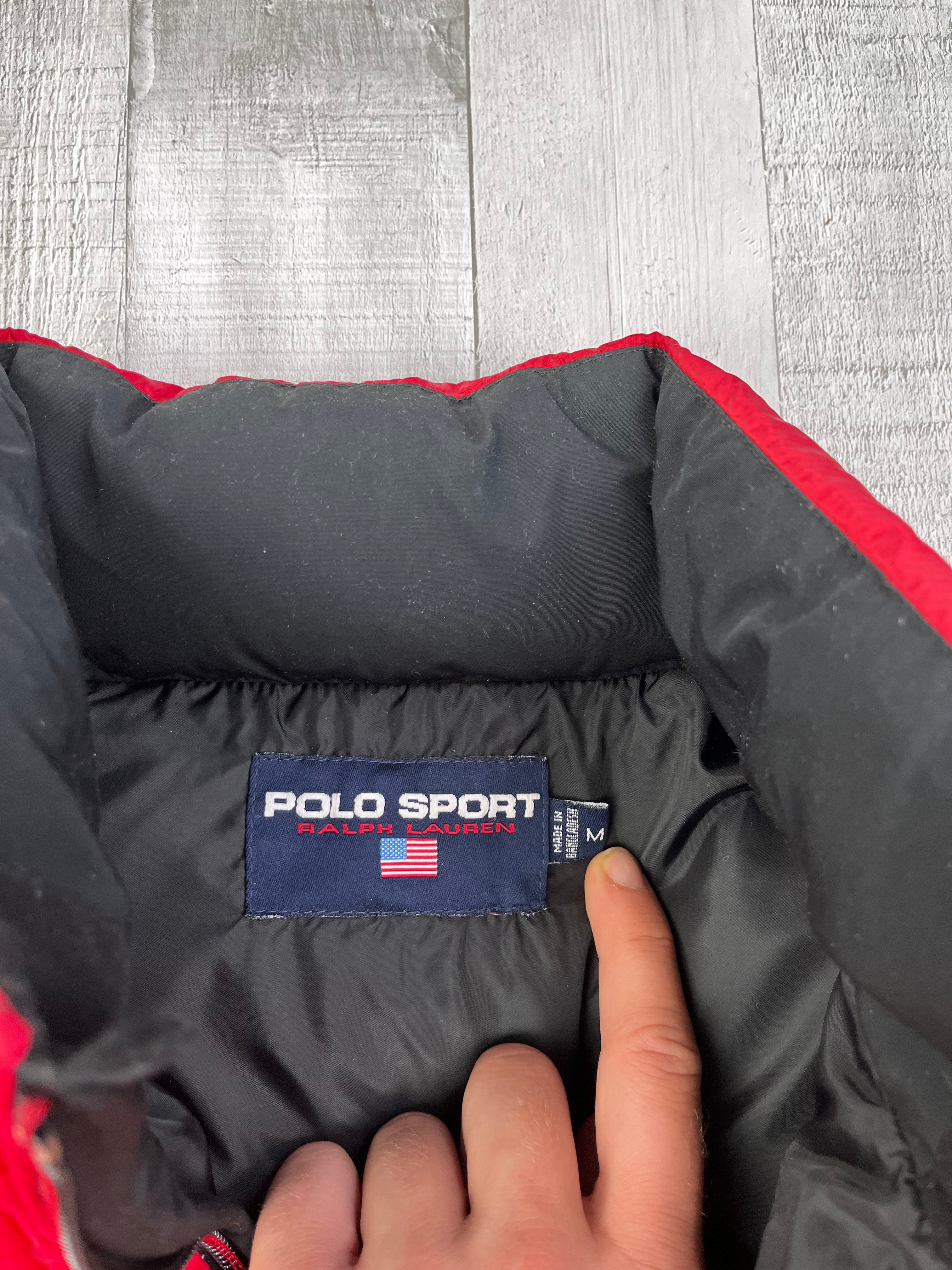 Polo Sport Ralph Lauren Vintage Daunenweste 67 Y2K Rot M