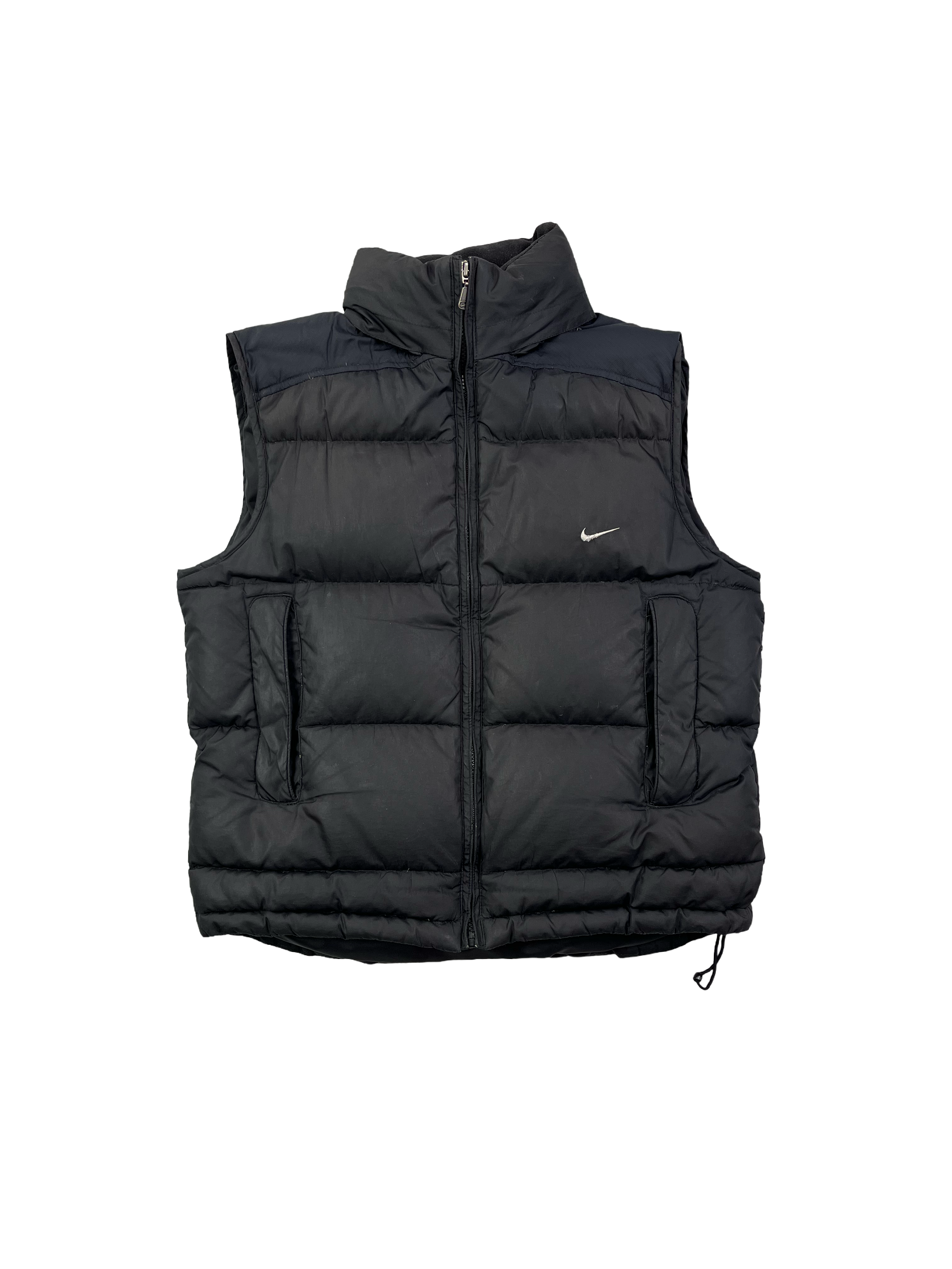 Nike Vintage Daunenjacke Y2K Gummizug Schwarz S