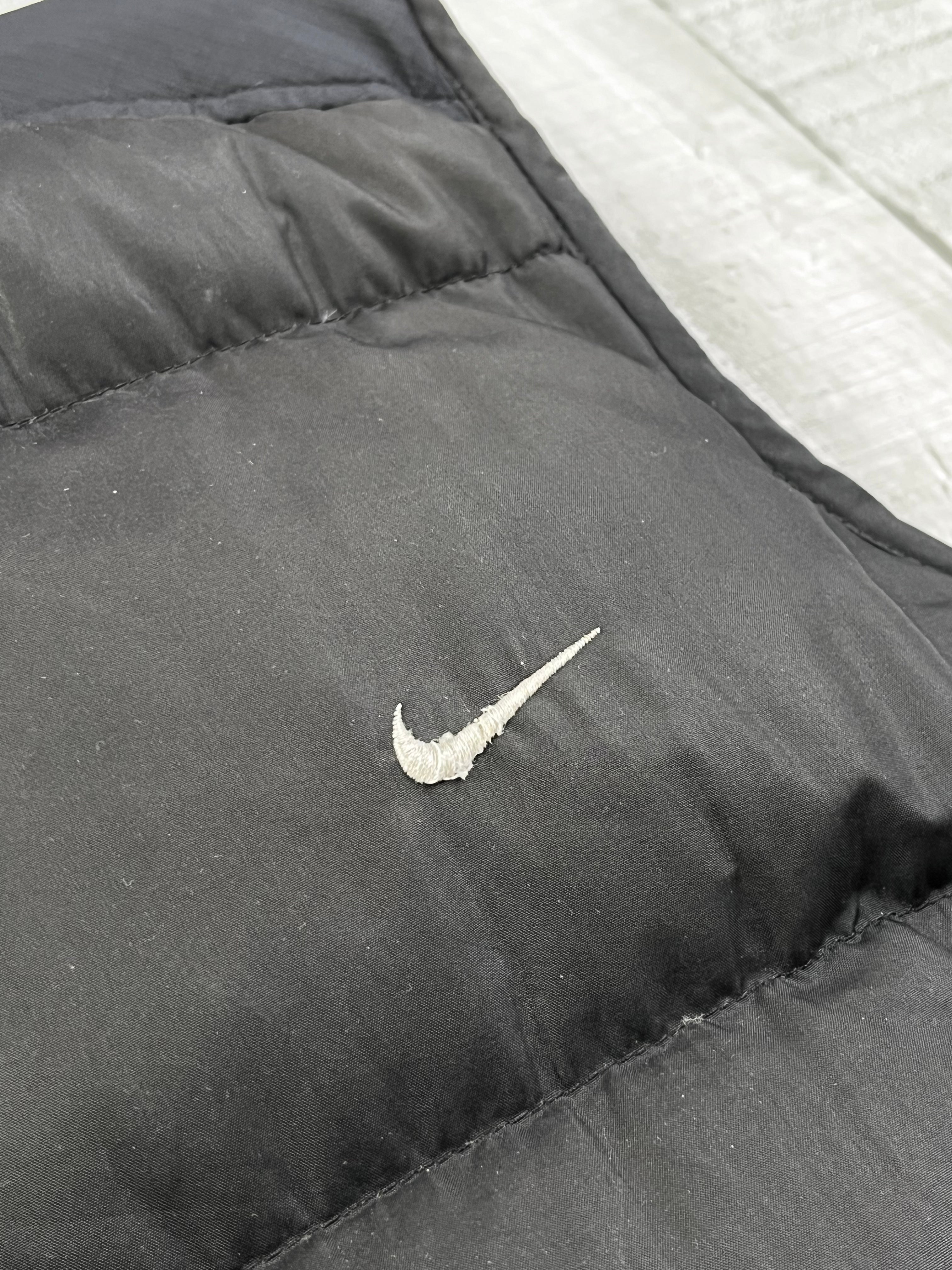 Nike Vintage Daunenjacke Y2K Gummizug Schwarz S