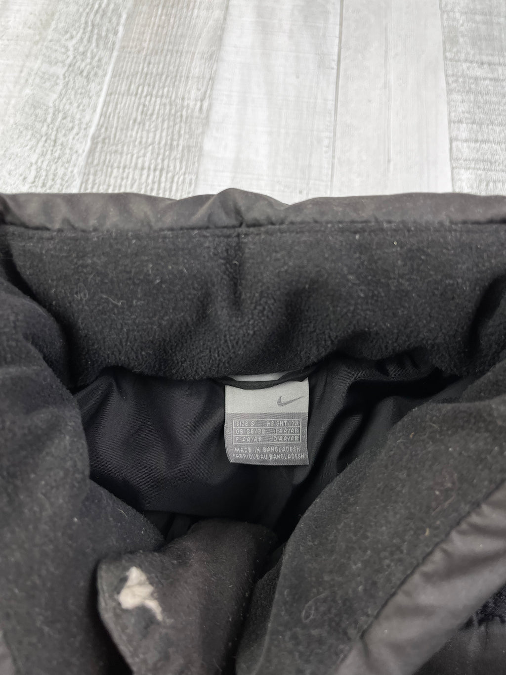 Nike Vintage Daunenjacke Y2K Gummizug Schwarz S