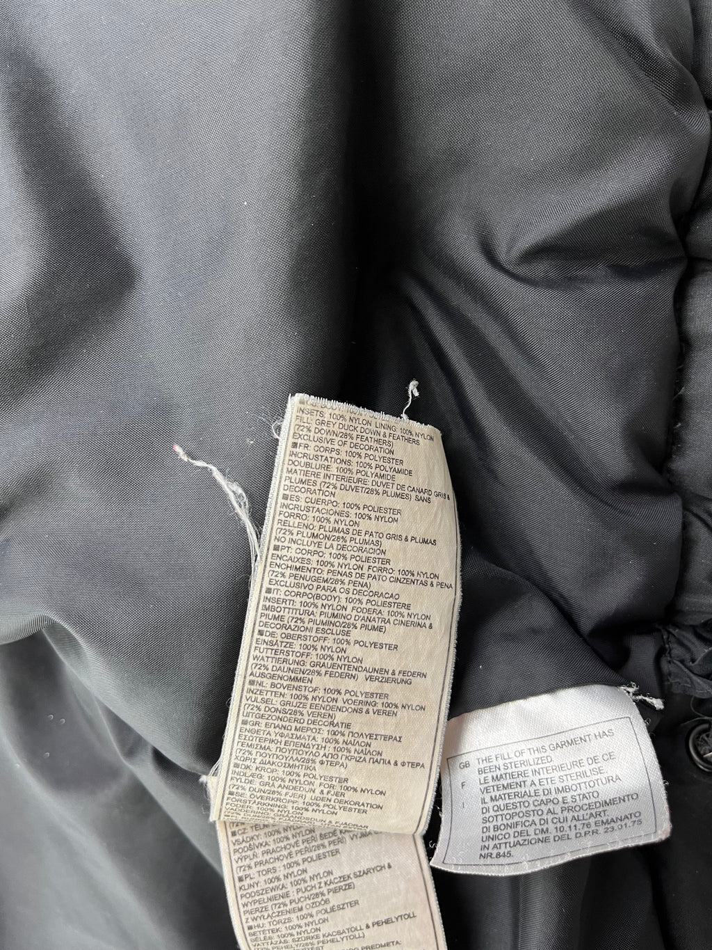 Nike Vintage Daunenjacke Y2K Gummizug Schwarz S